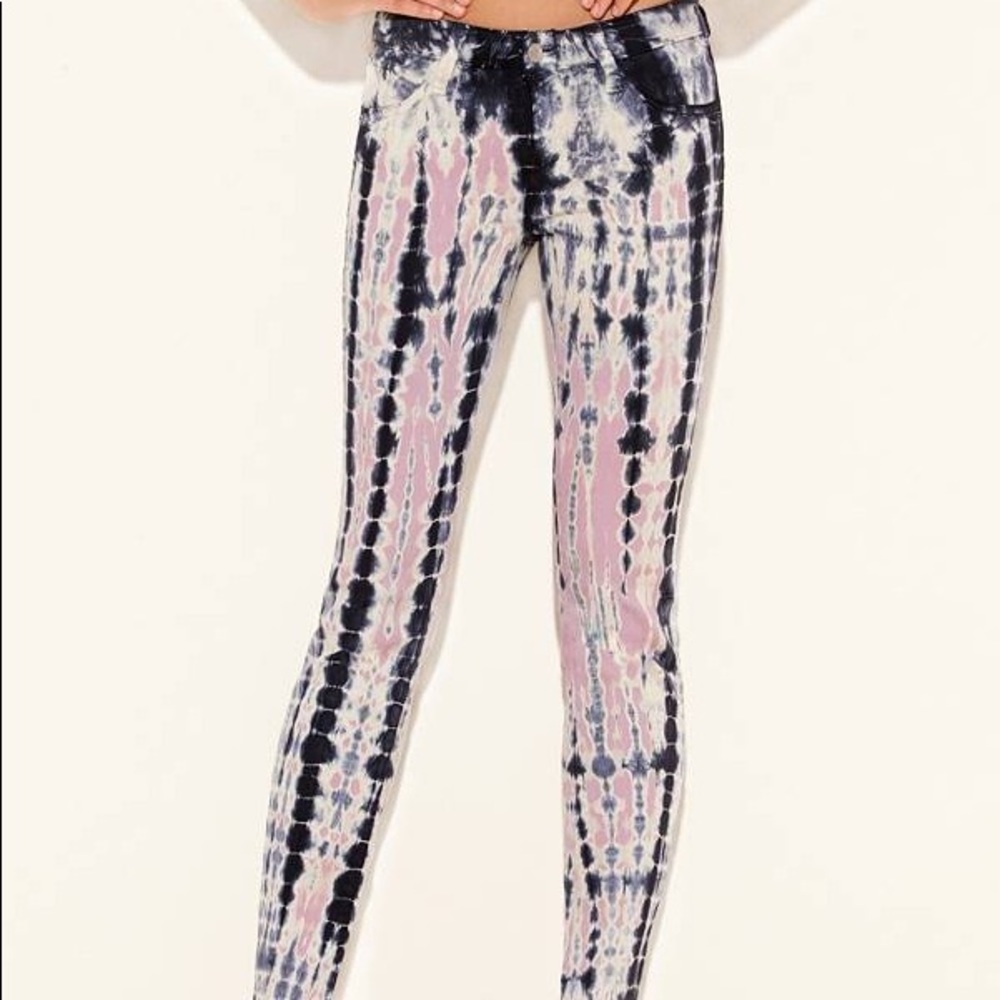 Guess tie dye skinny jeans